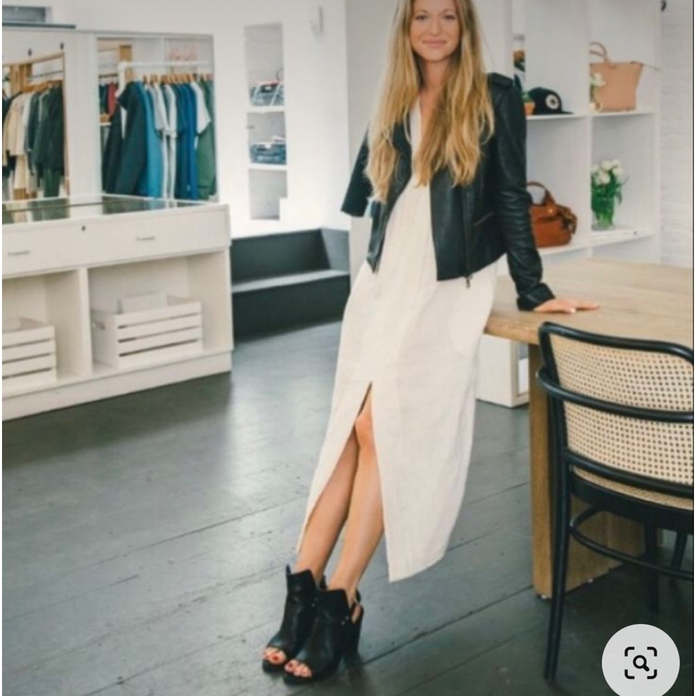 rag & bone Black Leather Sandal Booties